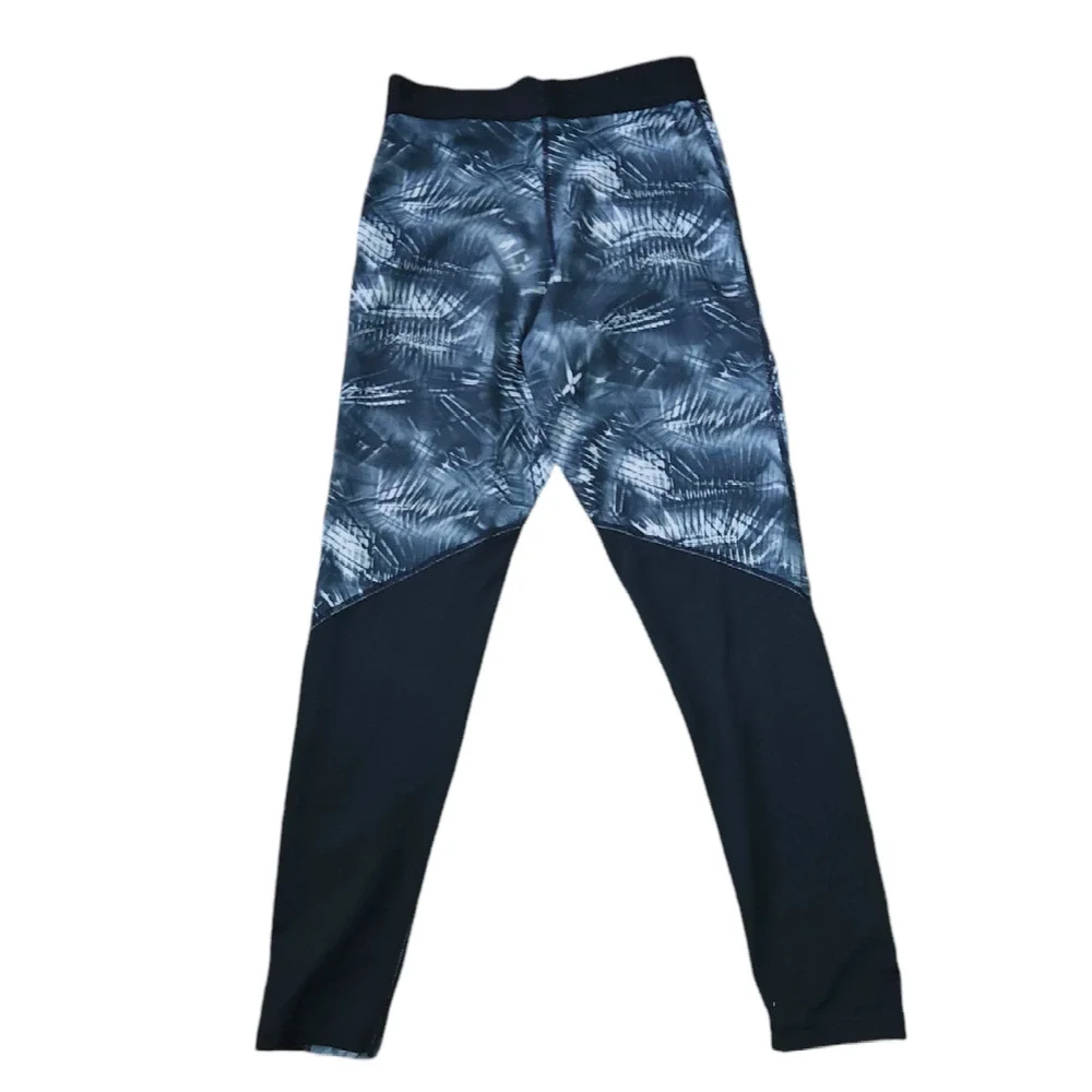 Girls Nike Pro Leggings Large Black White Athletic Workout Pants Kids